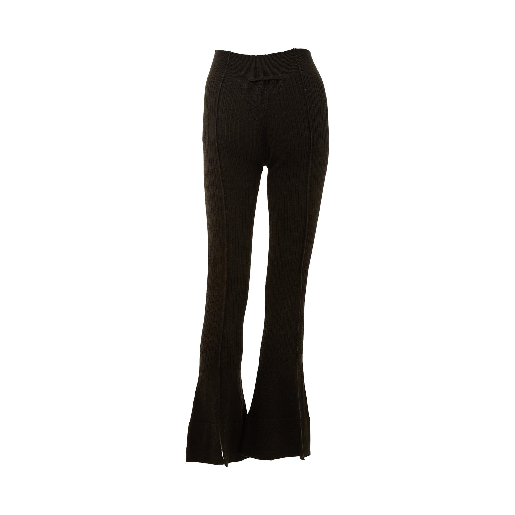 Jean Paul Gaultier Charcoal Ribbed Pants