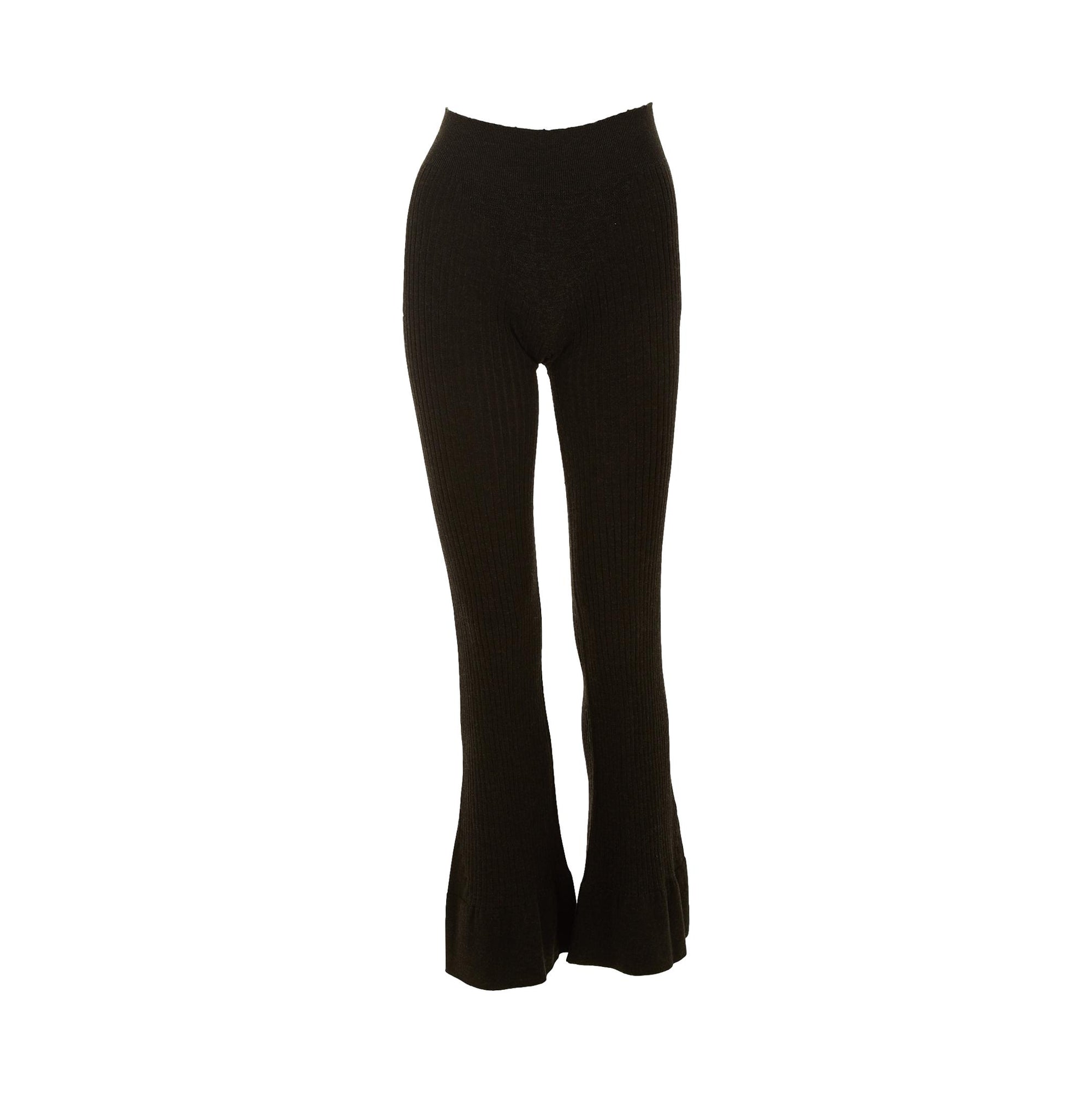 Jean Paul Gaultier Charcoal Ribbed Pants