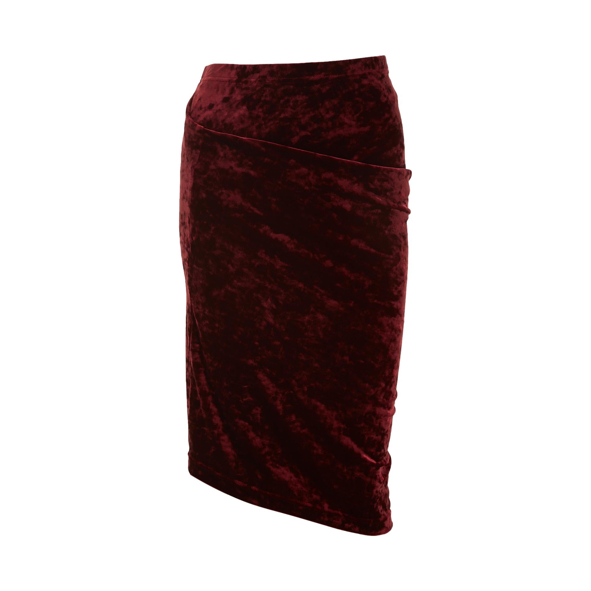 Vivienne Westwood Burgundy Velvet Skirt