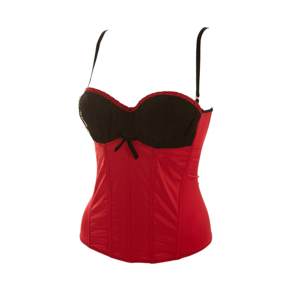 Roberto Cavalli Red Lace Bustier Top