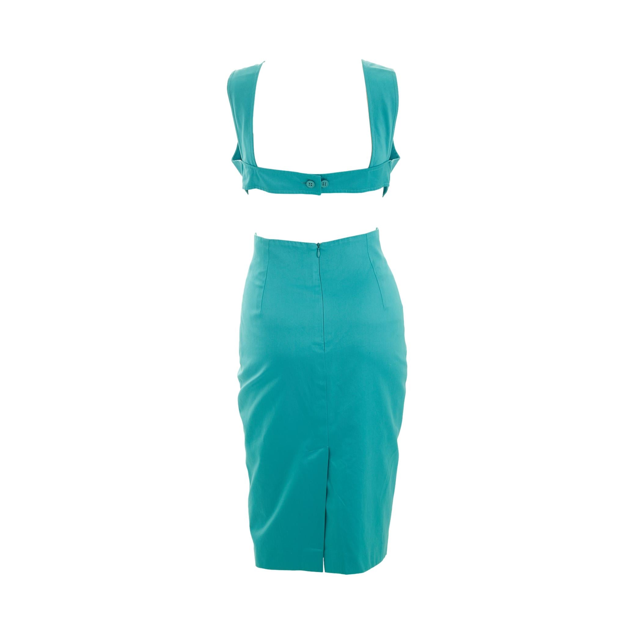 Fendi Turquoise Cutout Dress