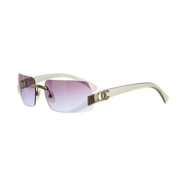Chanel Purple Logo Sunglasses
