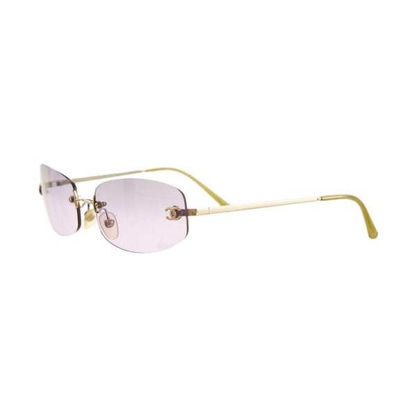 Chanel Purple Micro Rimless Logo Sunglasses
