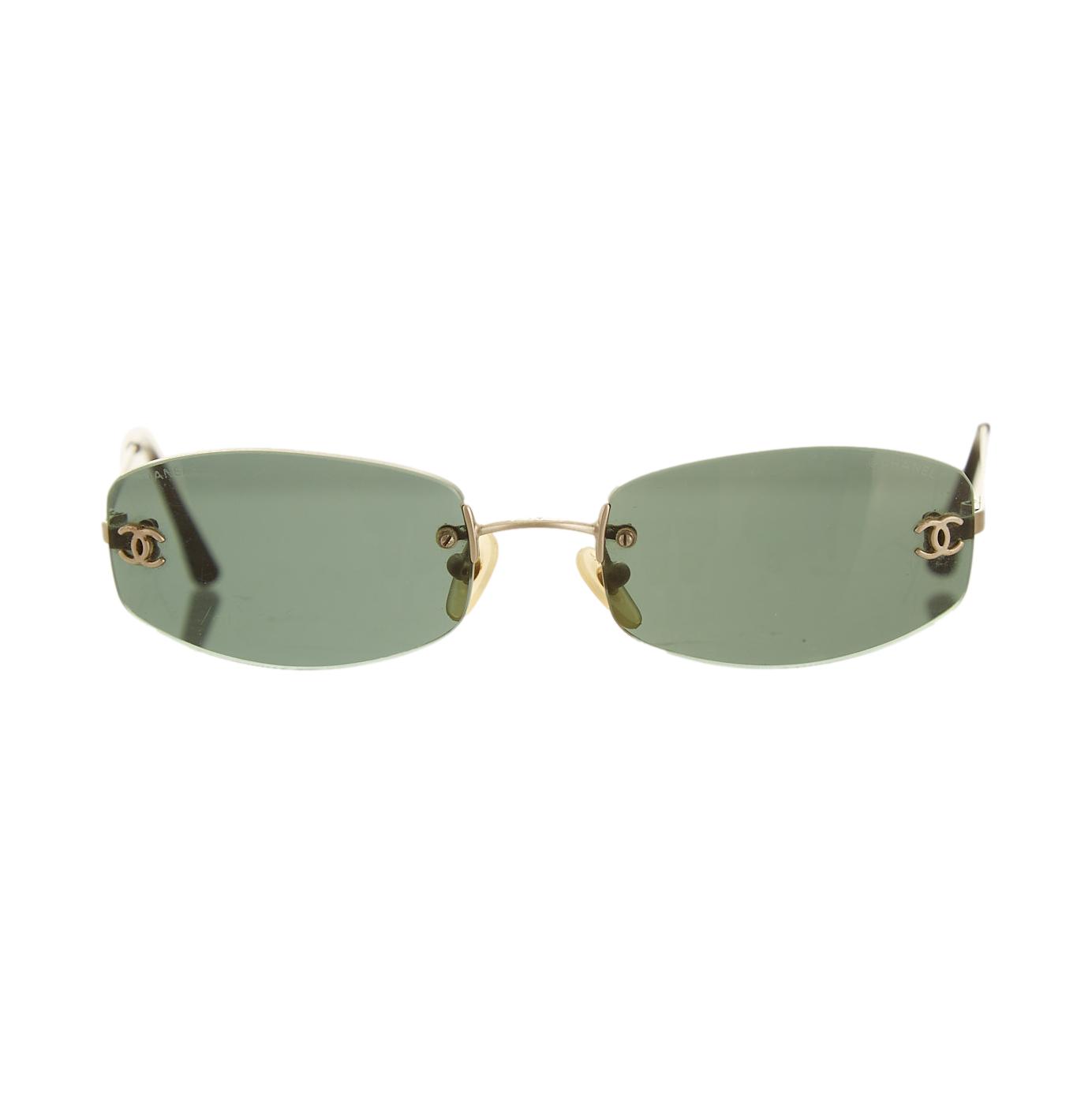 Chanel Black Micro Rimless Logo Sunglasses – Treasures of NYC
