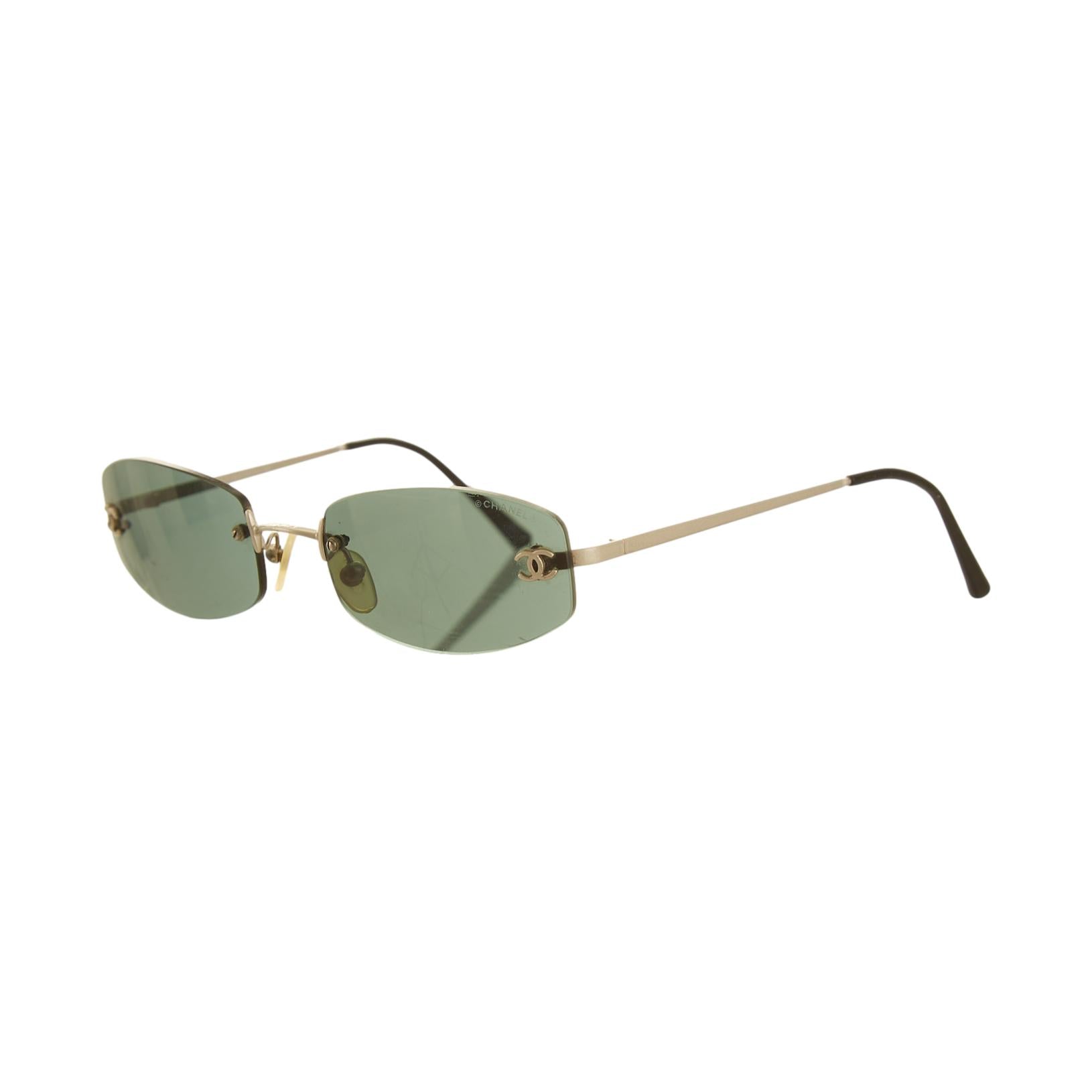 Chanel Black Micro Rimless Logo Sunglasses – Treasures of NYC