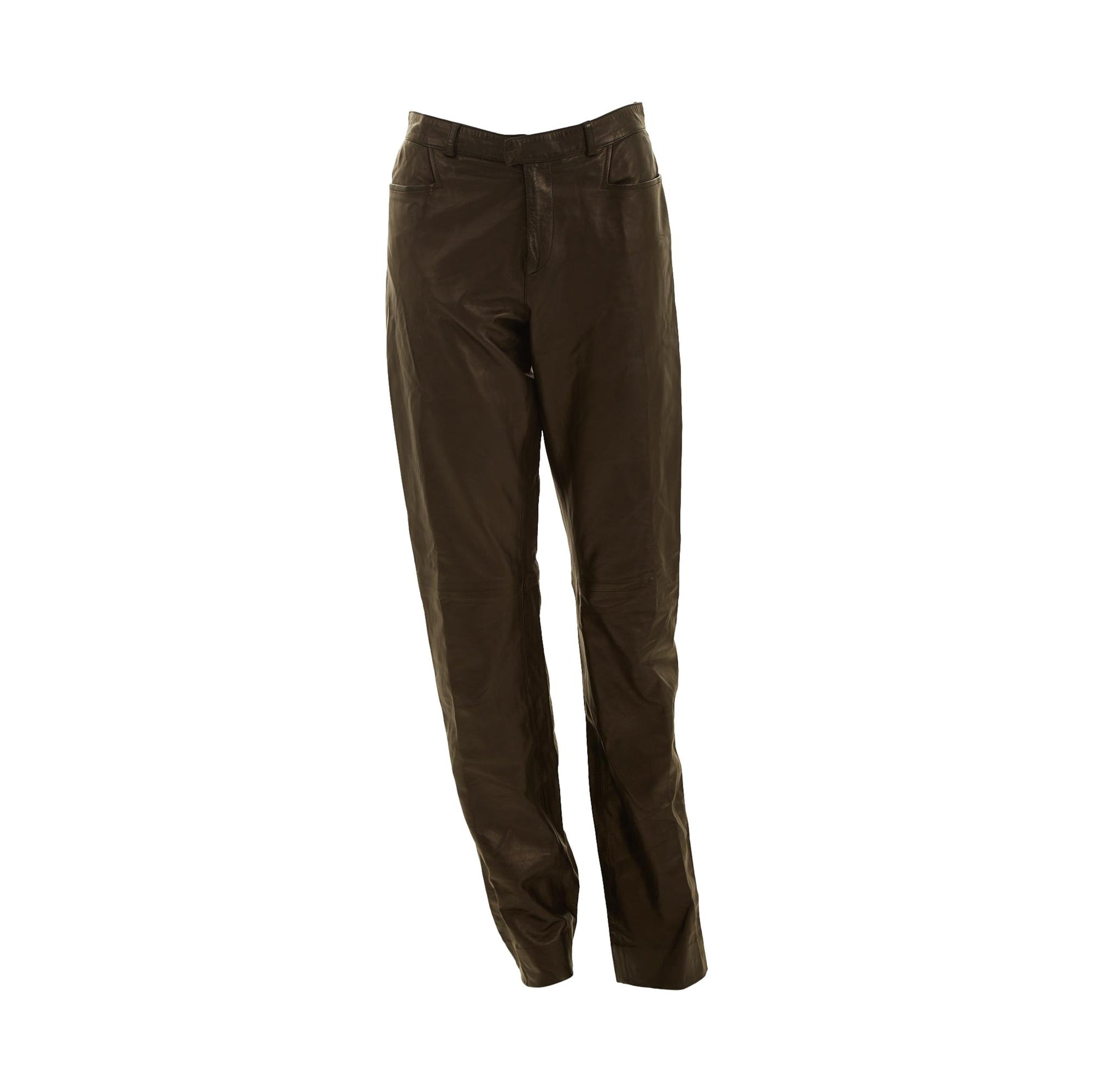 Gucci Brown Leather Pants