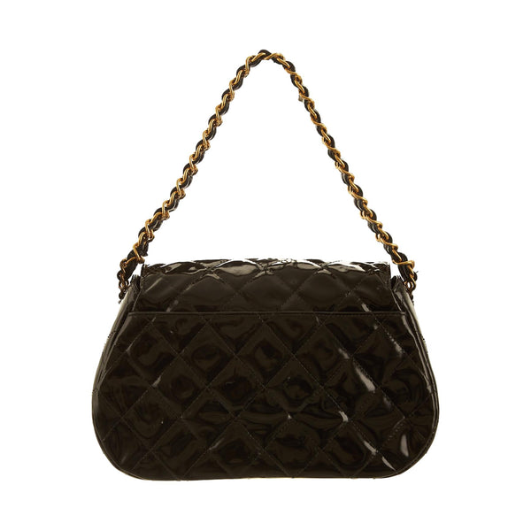 Chanel Black Quilted Patent Chain Shoulder Bag