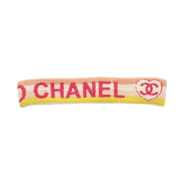 Chanel Pink Logo Headband