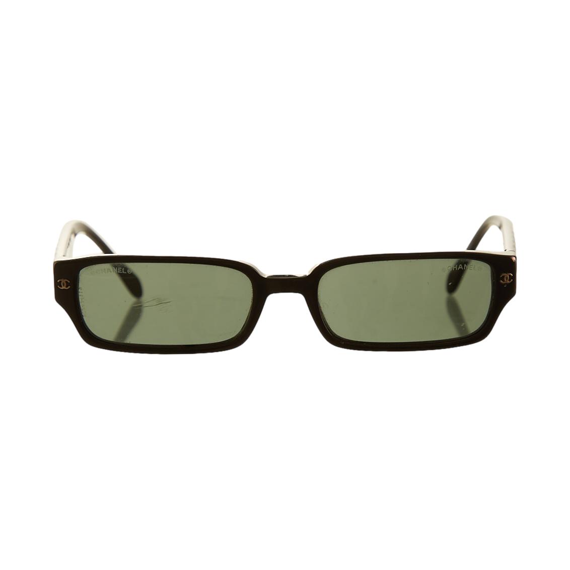 Chanel Black Quilted Rhinestone Micro Sunglasses