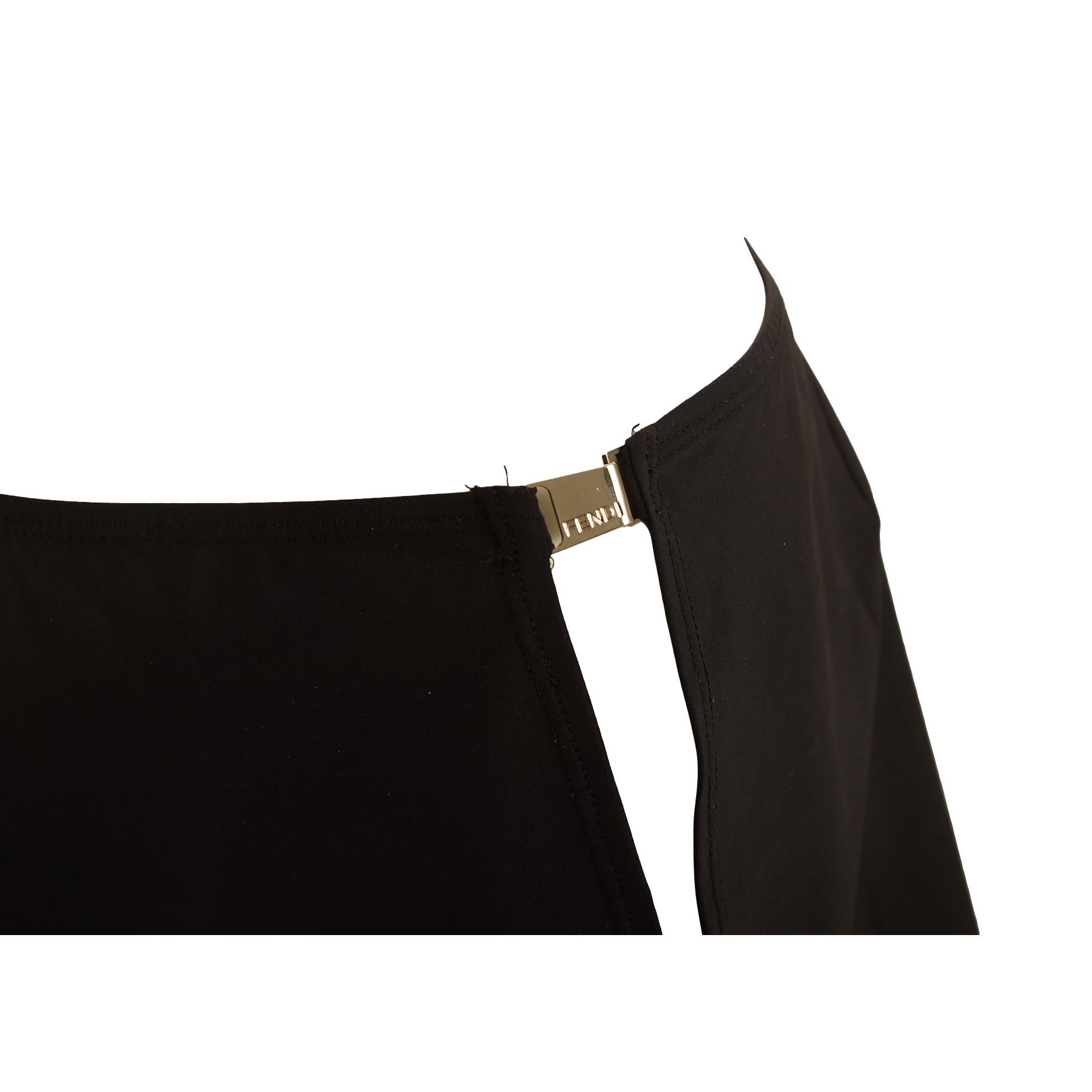 Fendi Black Mini Skirt Coverup