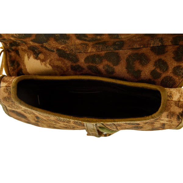 Dior Cheetah Print Mini Saddle Bag