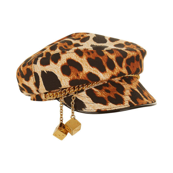 Dior Cheetah Print Logo Gambler Hat