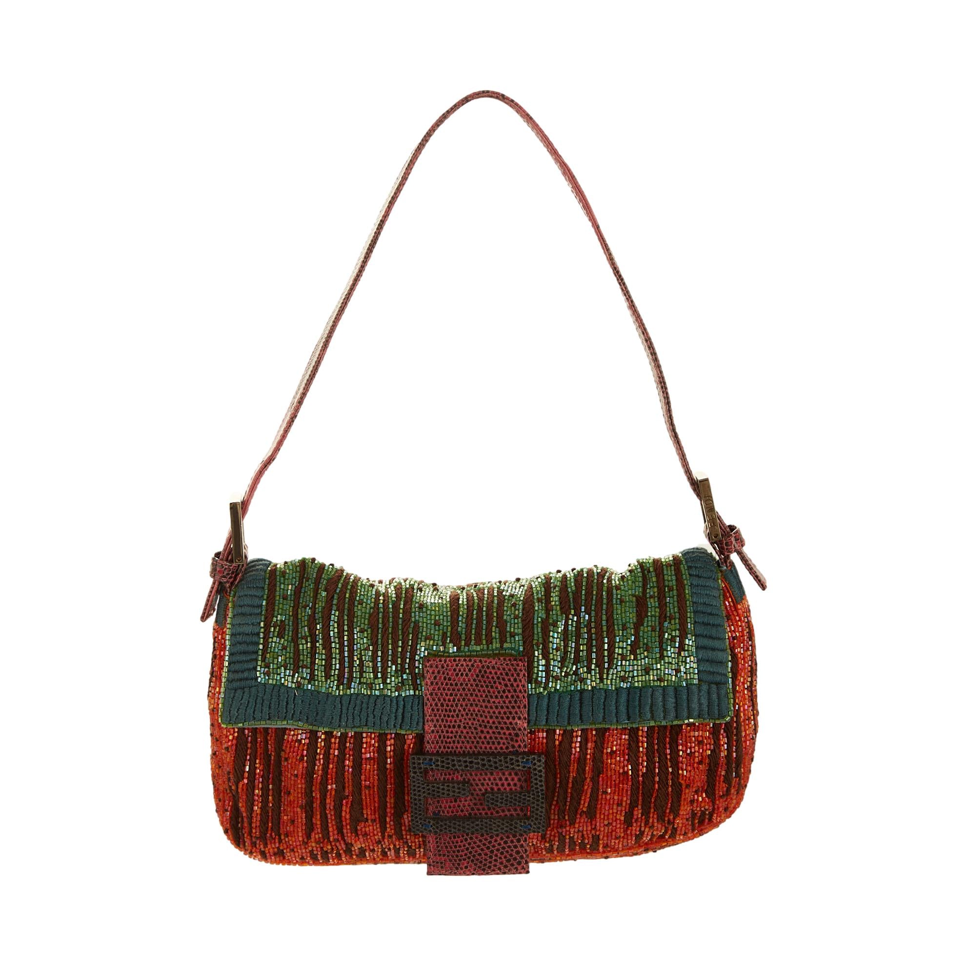 Fendi Multicolor Beaded Baguette