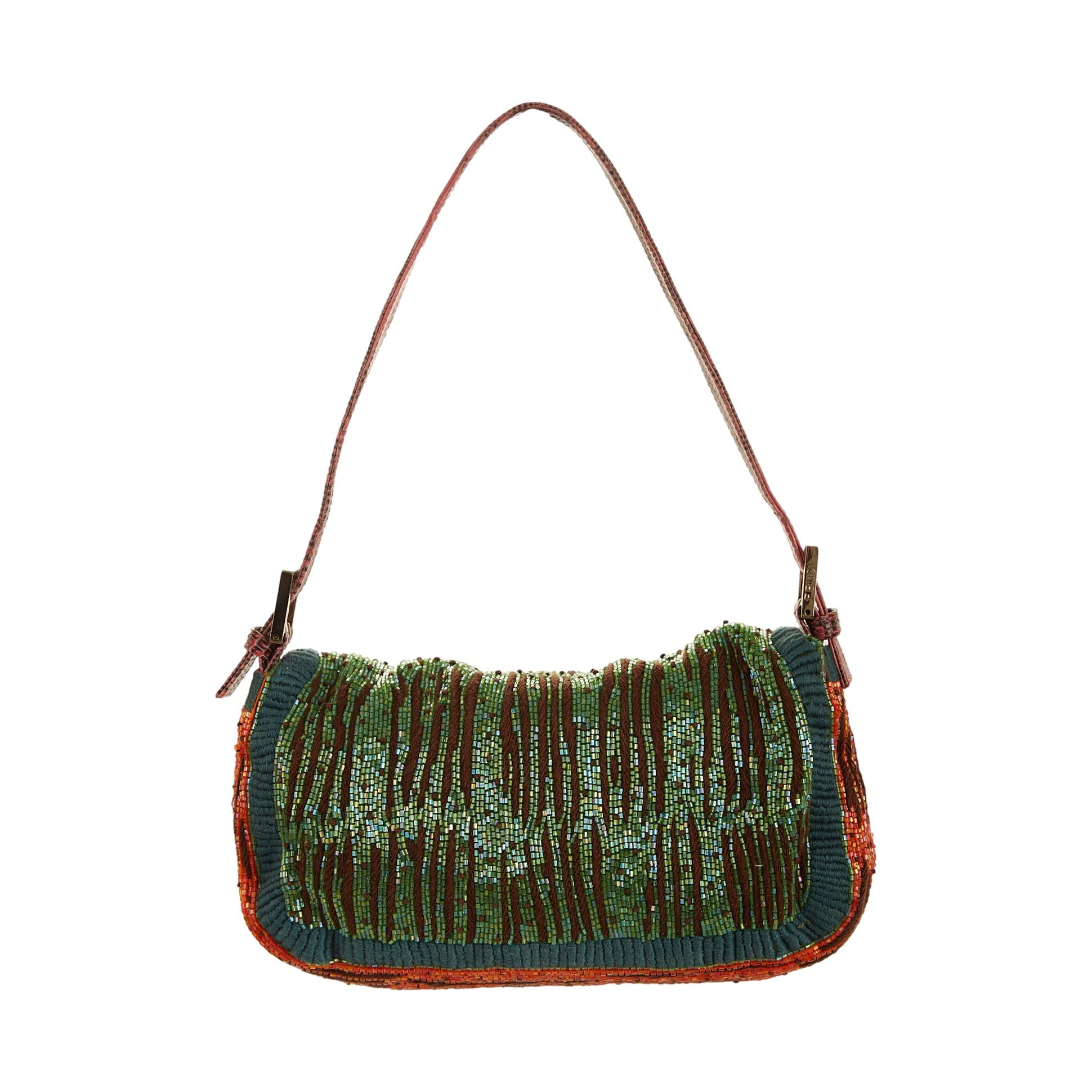 Vintage Fendi Blue Beaded Baguette Bag – Treasures of NYC