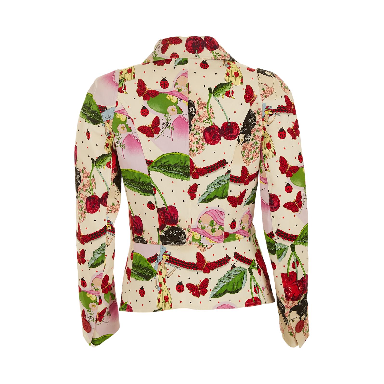 Galliano Cherry Print Jacket