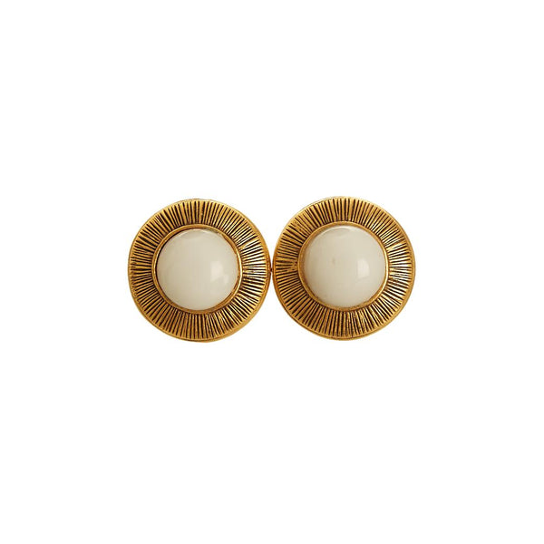 Chanel Gold Stone Earring