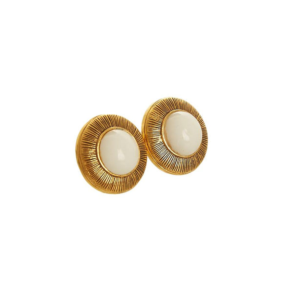 Chanel Gold Stone Earring