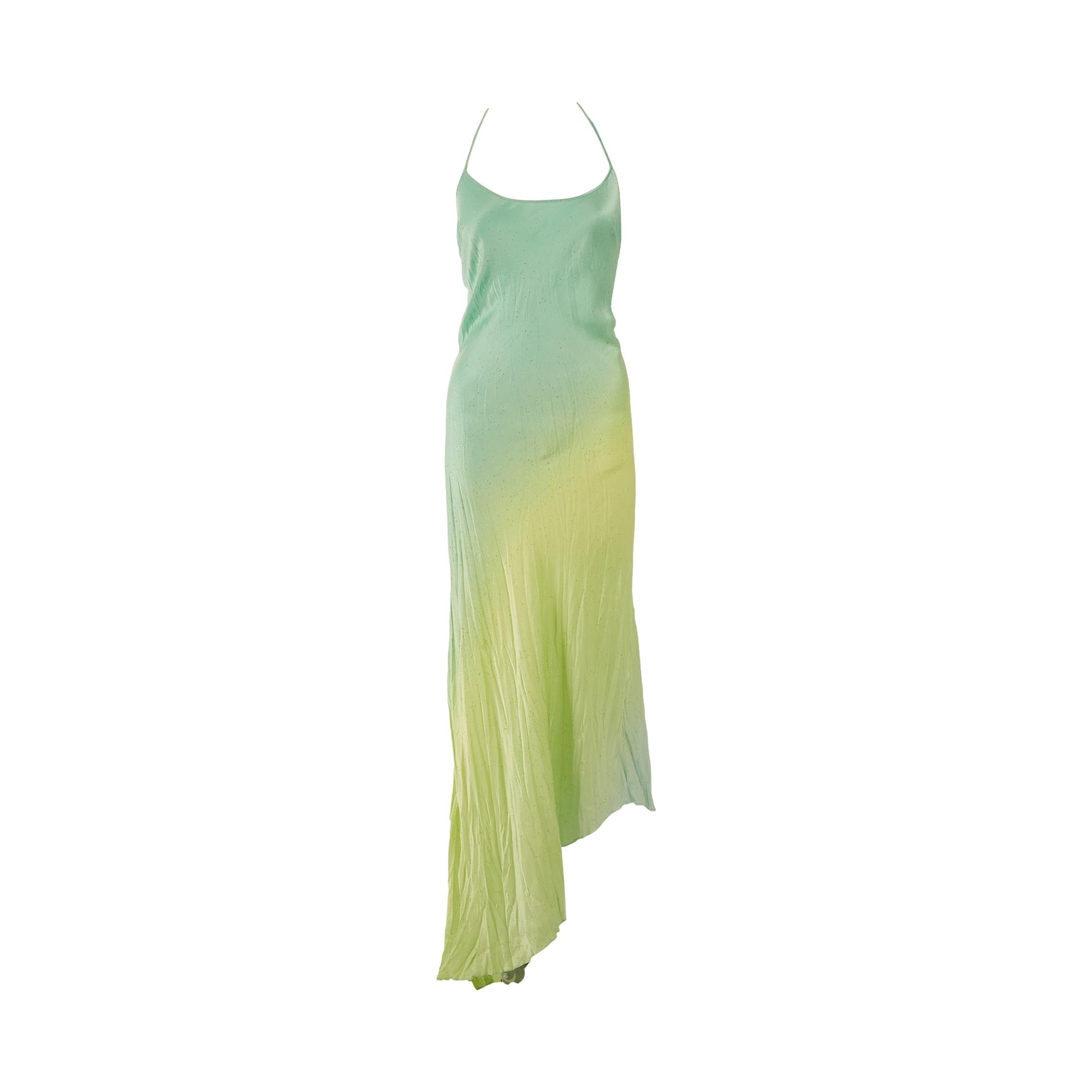 Roberto Cavalli Green Tie Dye Print Gown Treasures of NYC Roberto Cavalli Green Tie Dye Print Gown Treasures of NYC