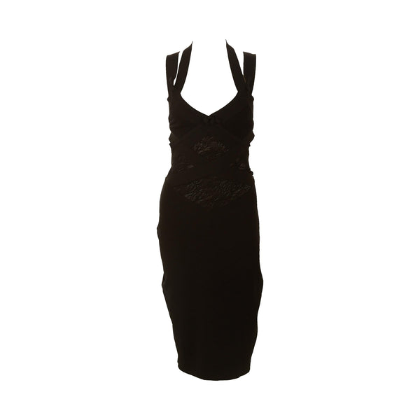 dior open back dress Christian Dior Fall 1997 Mini Dress with Pearl Straps Vintage Grace