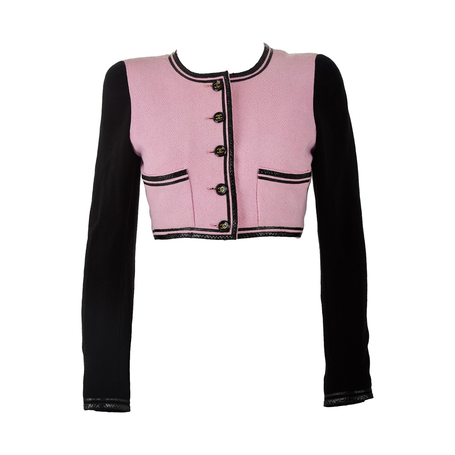 Chanel Pink Cropped Barbie Jacket