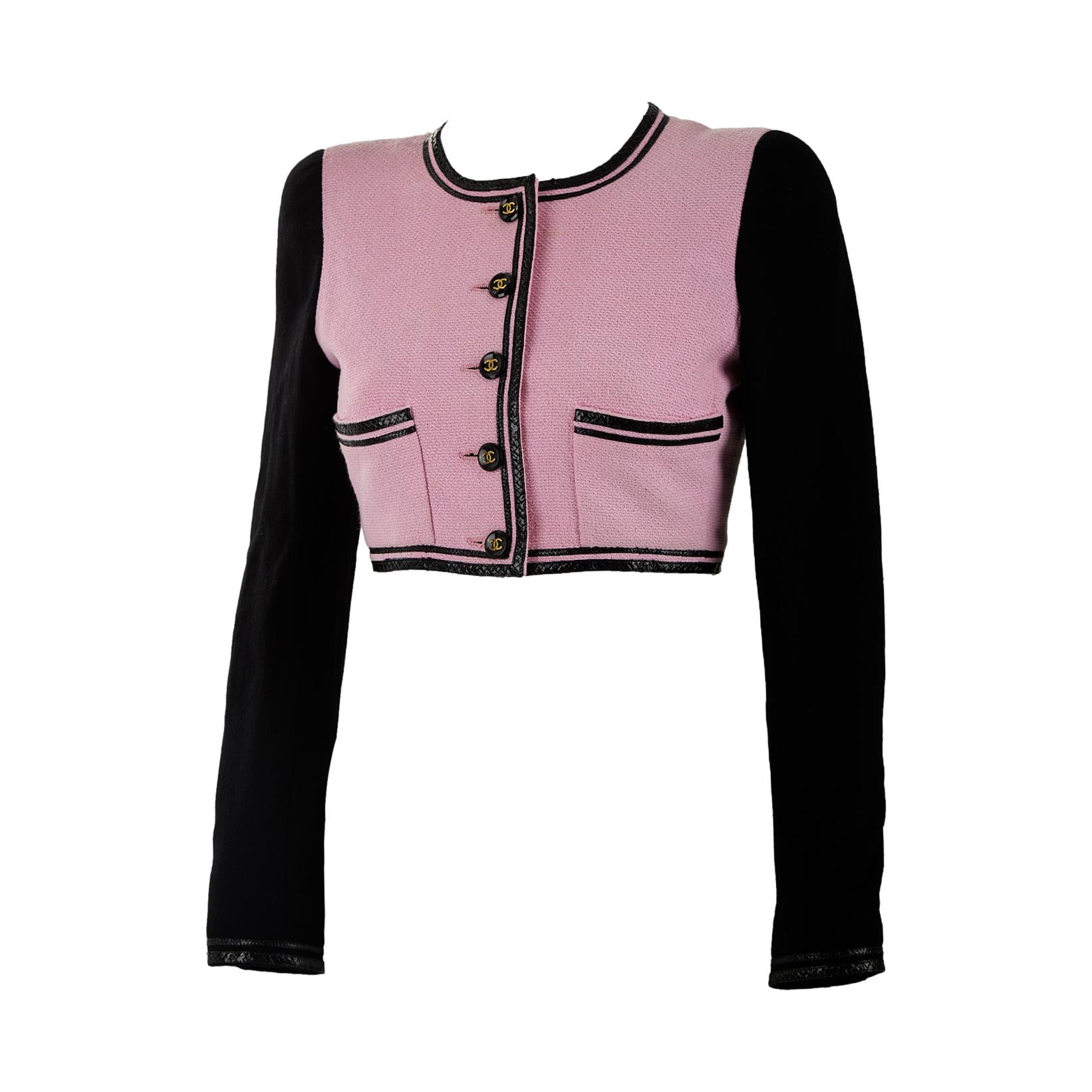 Chanel Pink Cropped Barbie Jacket