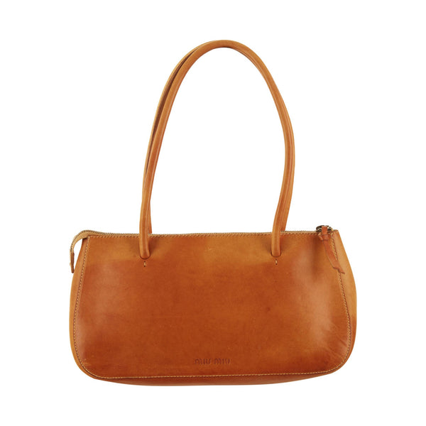 Miu Miu Brown Leather Shoulder Bag