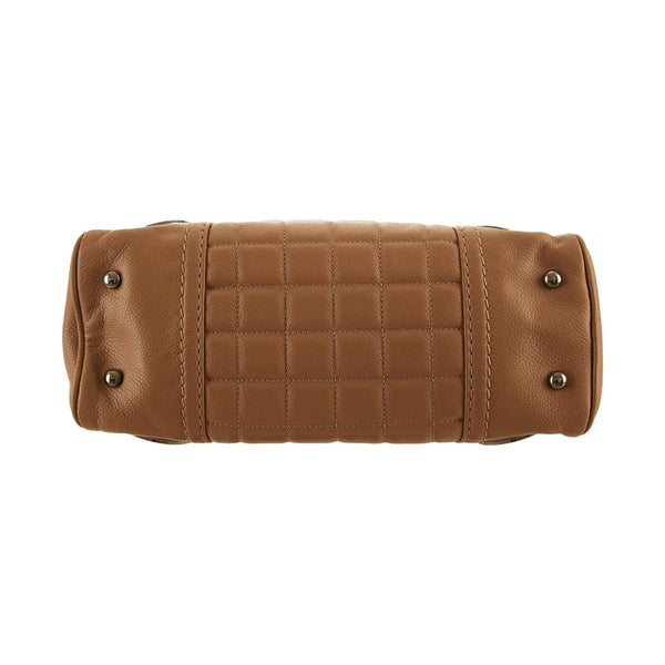 Chanel Bronze Quilted Caviar Handle Bag