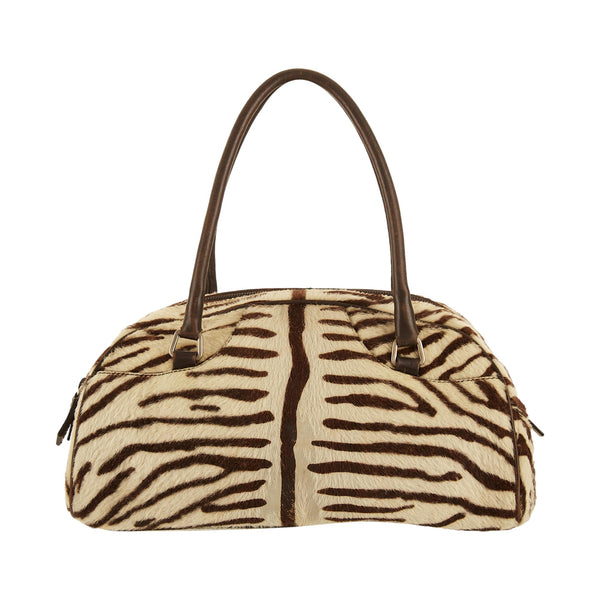 Prada Zebra Print Top Handle Bag