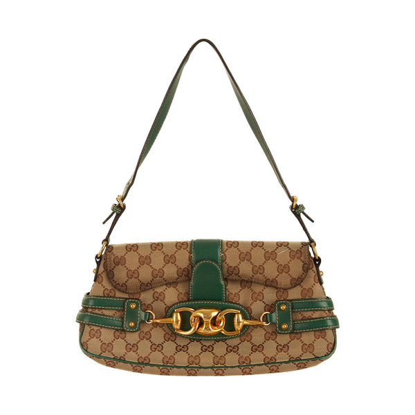 Gucci Green Logo Horsebit Shoulder Bag – Treasures of NYC