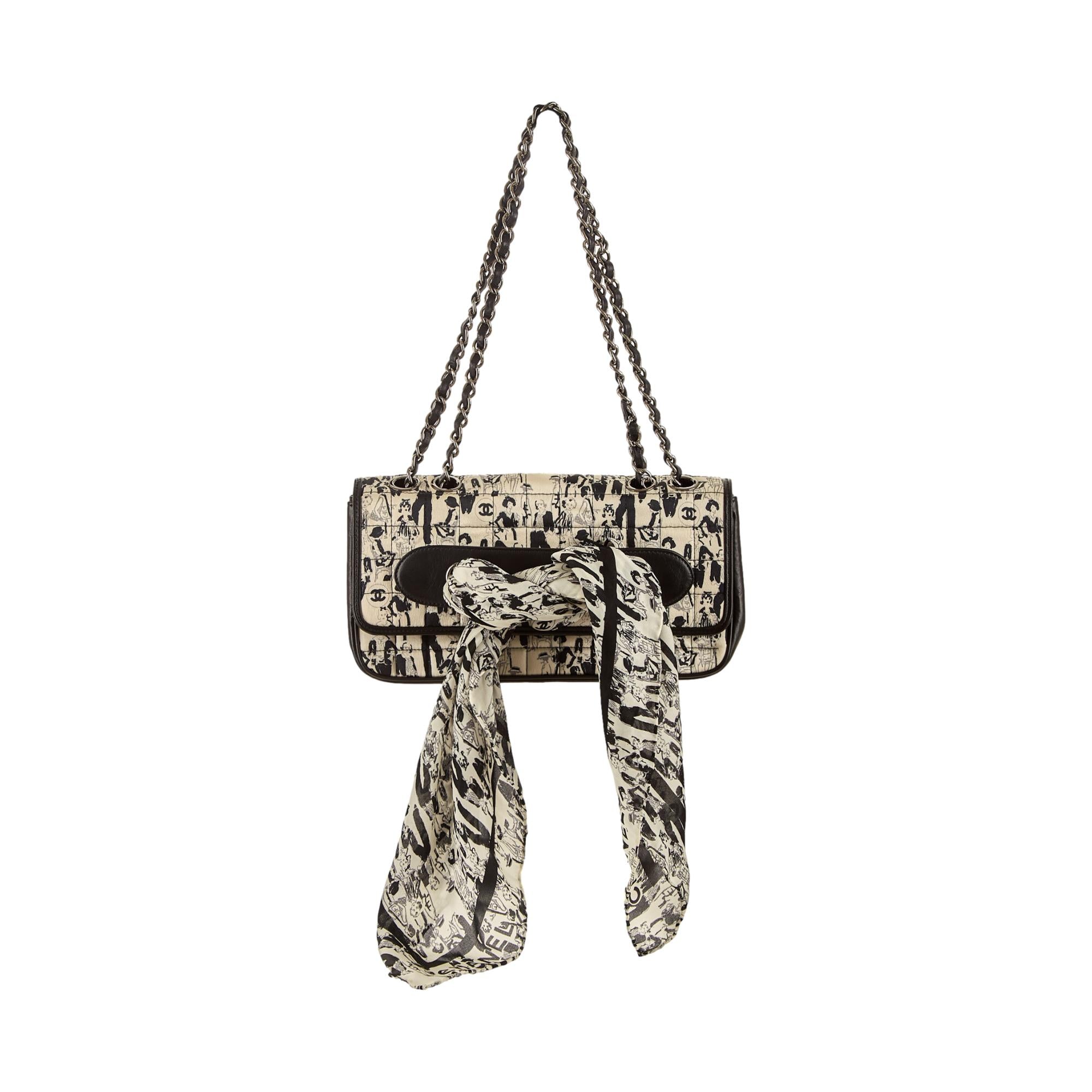 Chanel White Coco Print Scarf Flap Bag – Treasures of NYC