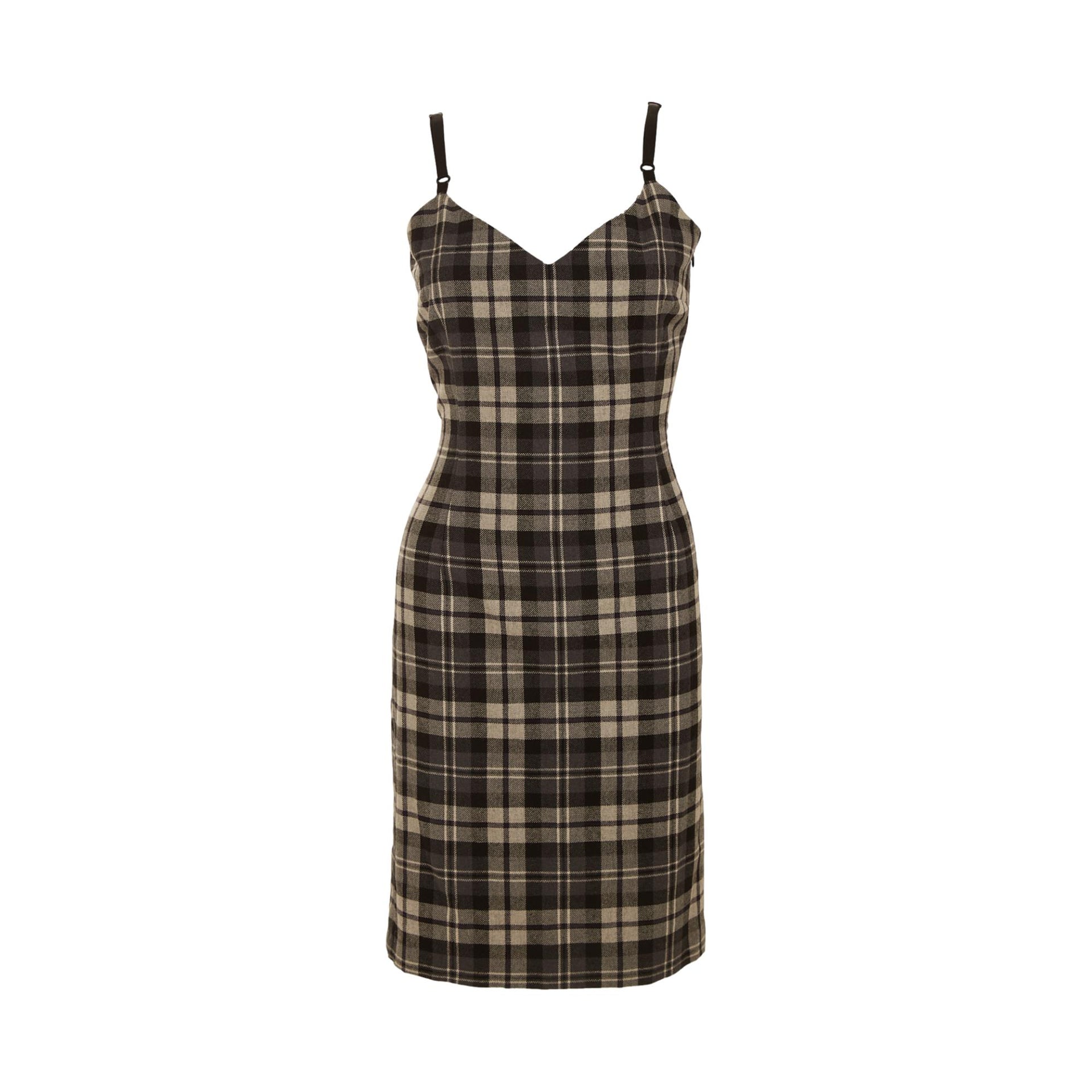 Dolce & Gabbana Black Plaid Dress  Treasures of NYC