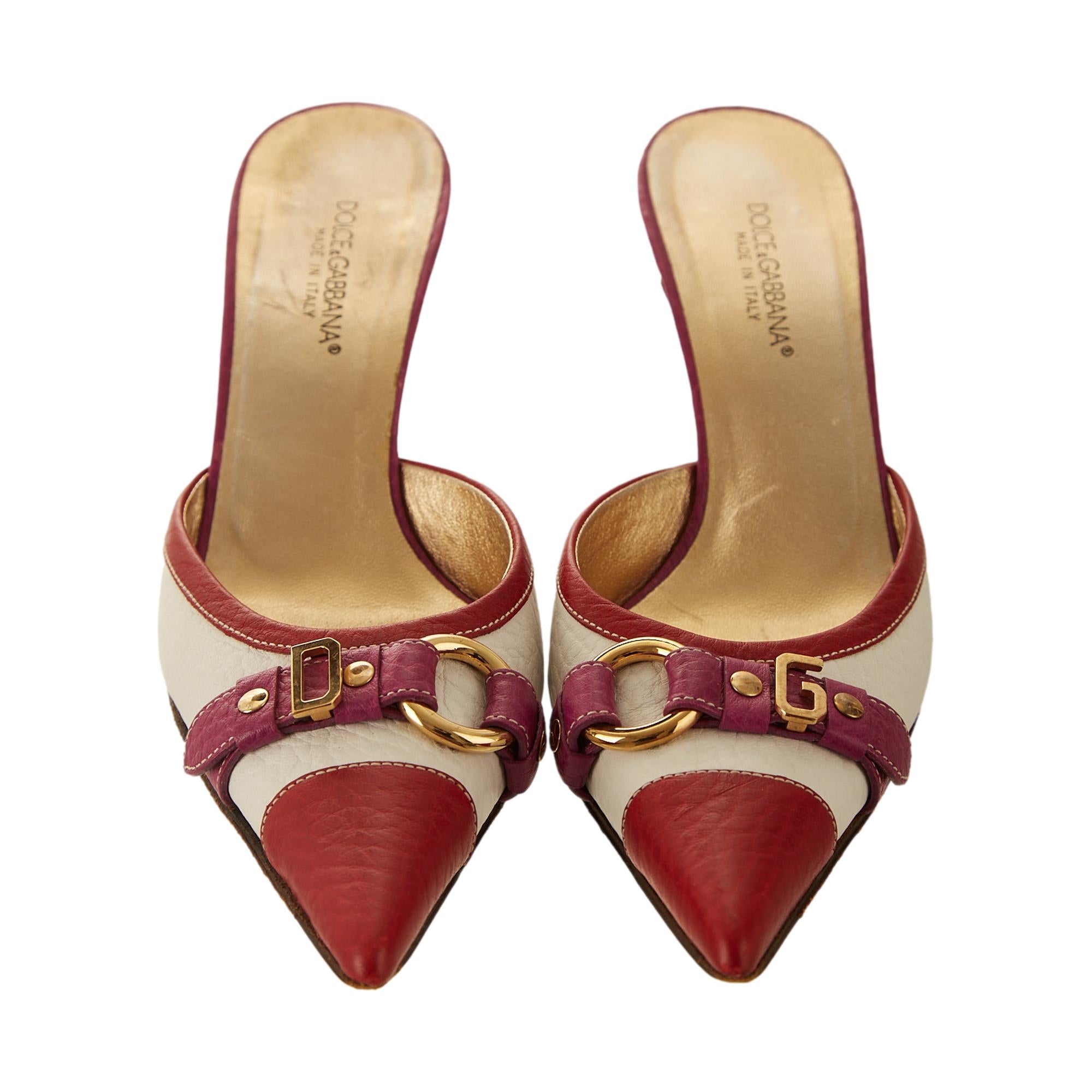 Dolce & Gabbana Buckle Logo Heels