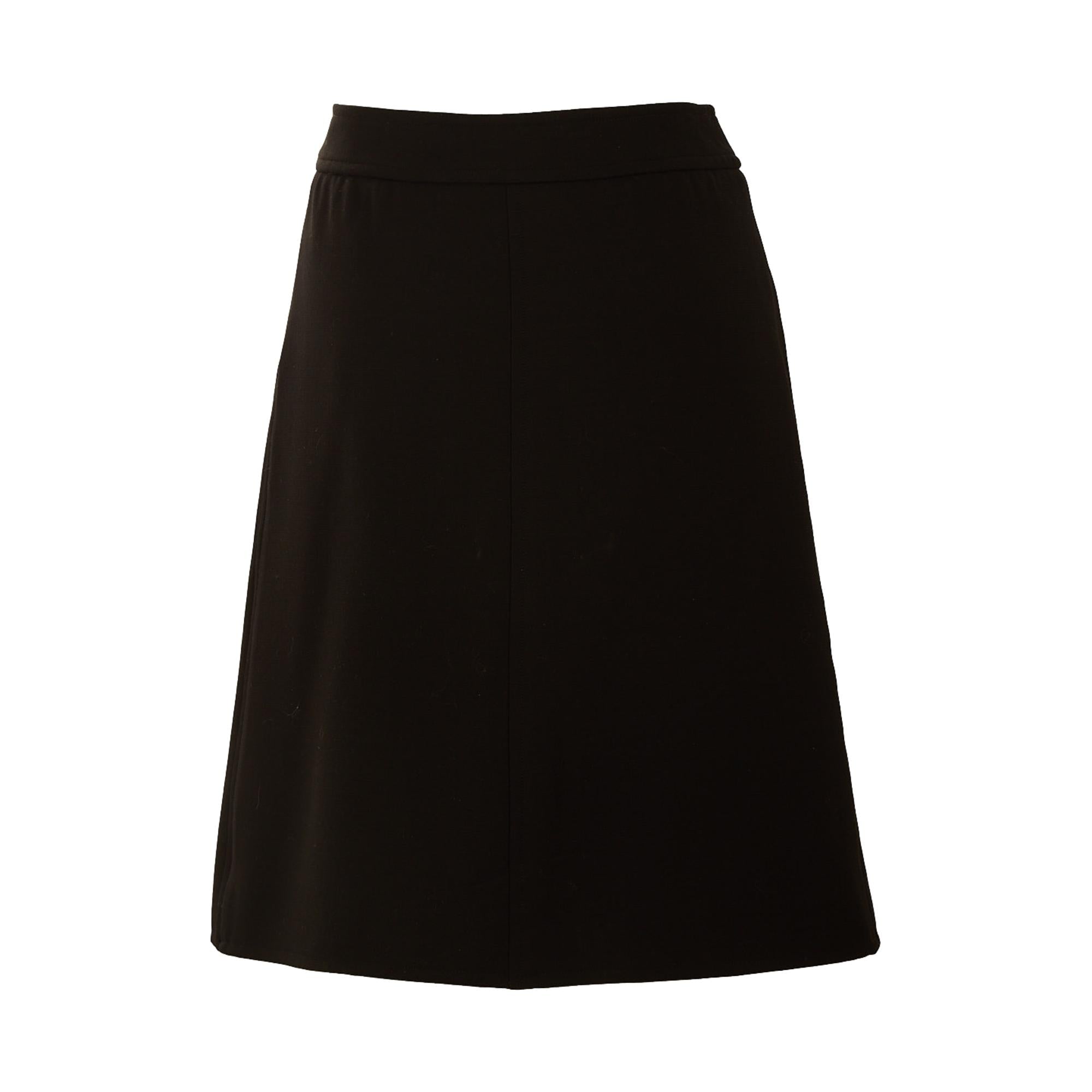 Courreges Black Logo Skirt
