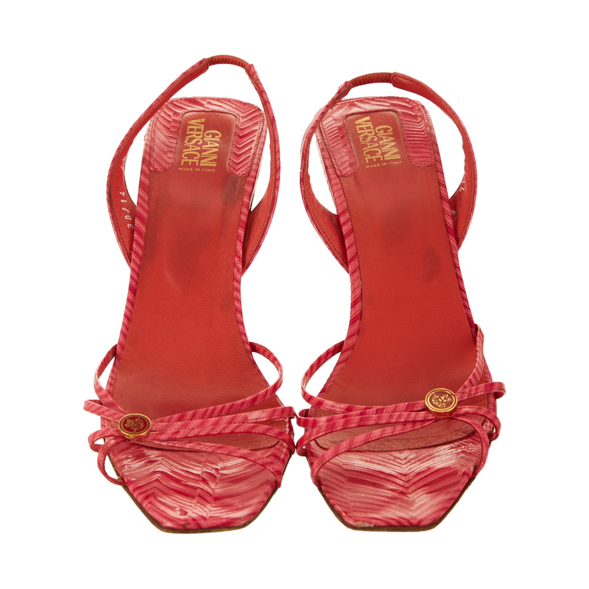 Versace Pink Strap Heels