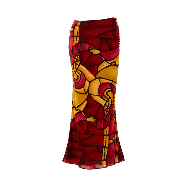 Dior Stained Glass Silk Skirt