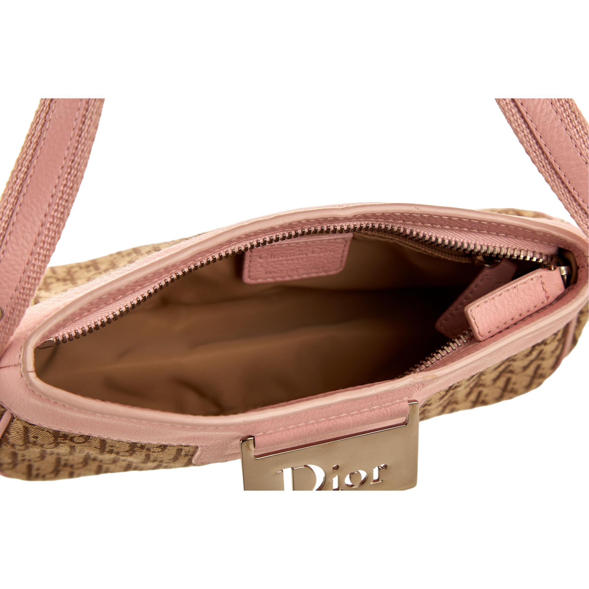 Dior Pink Logo Plaque Mini Shoulder Bag – Treasures of NYC