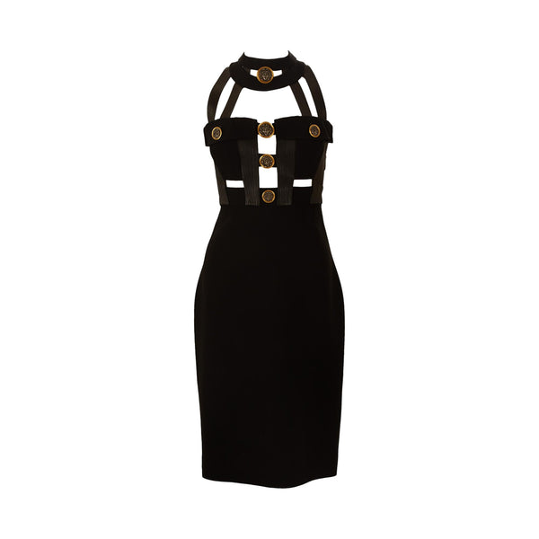 slim fit dress slacks Laura Escobar Sun Mini Dress in Black