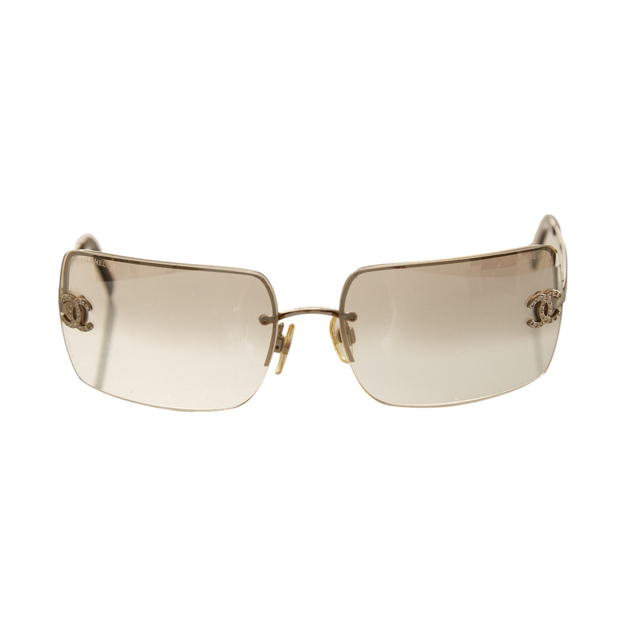 Chanel Clear Rhinestone Rimless Sunglasses – Treasures of NYC