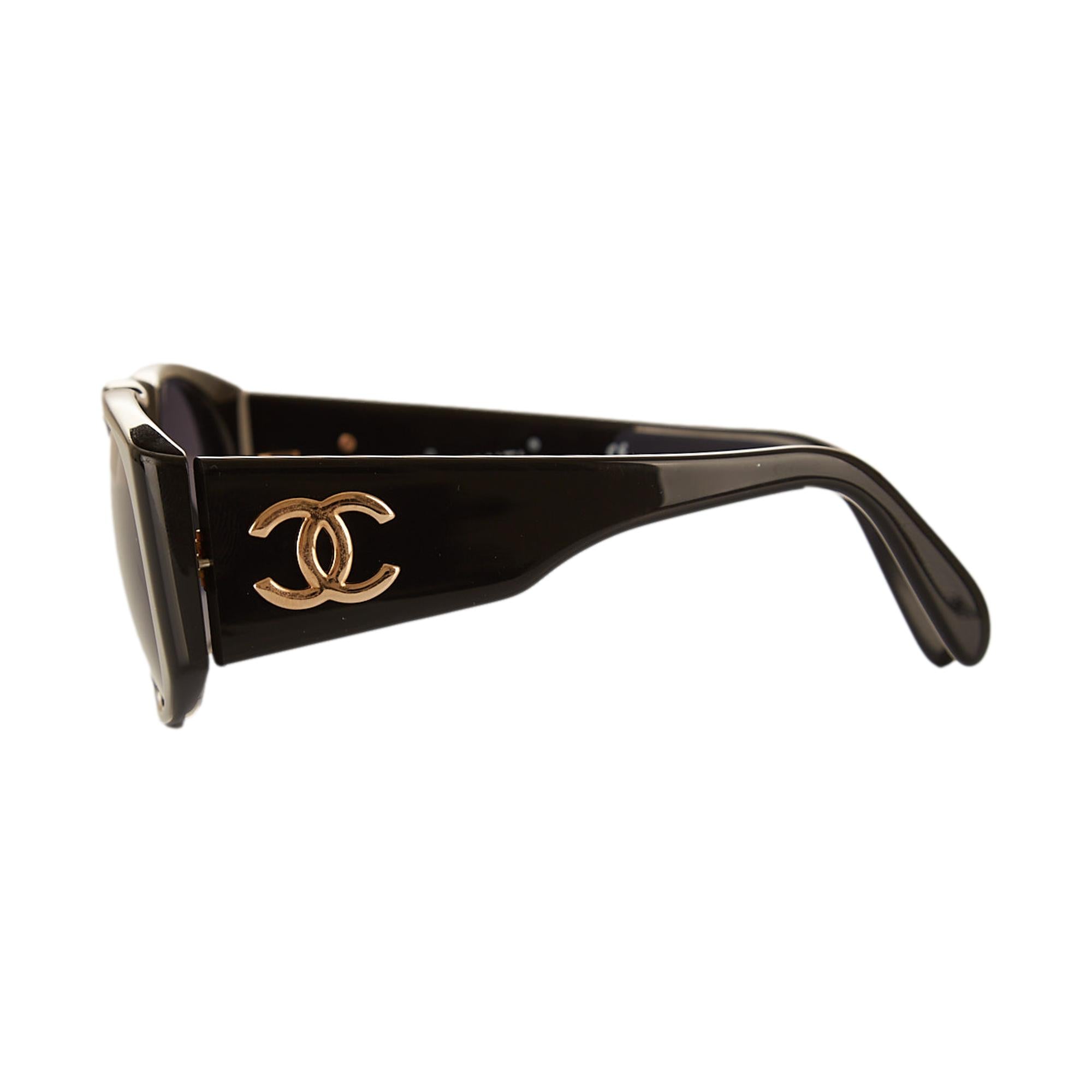 Chanel Black Logo Circle Sunglasses