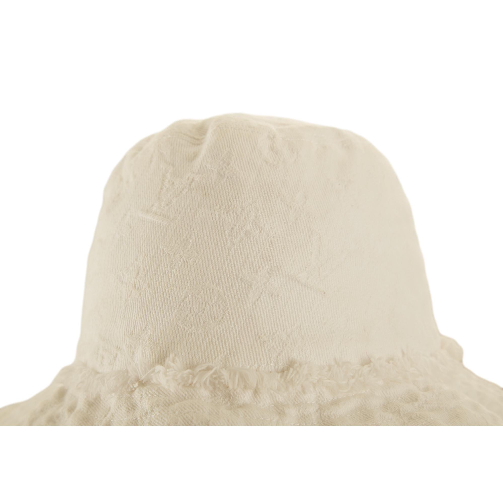 Louis Vuitton Louis Vuitton LV Cup White Leather Bucket Hat Limited