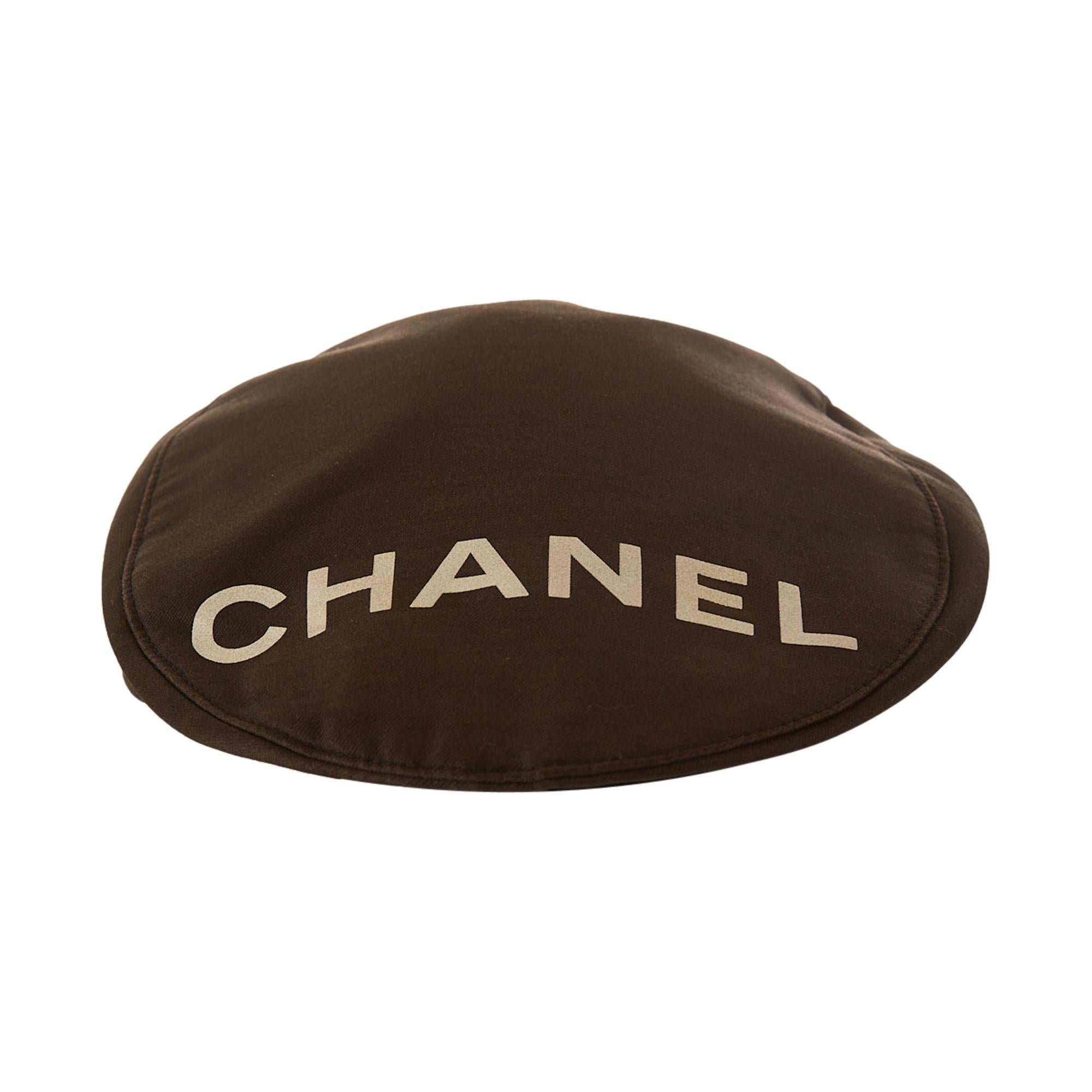 Chanel Black Logo Casket Cap