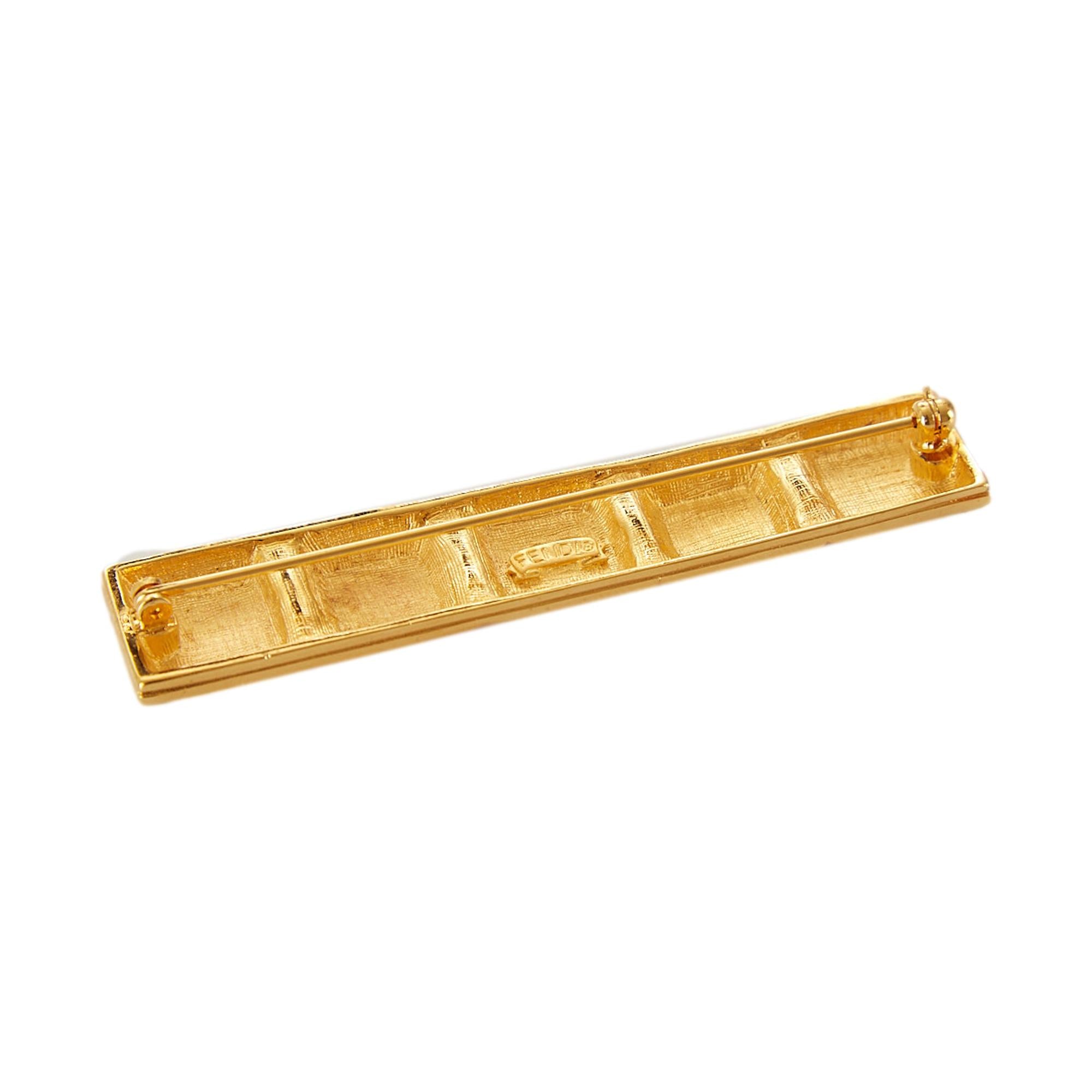 Fendi Gold Logo Pin