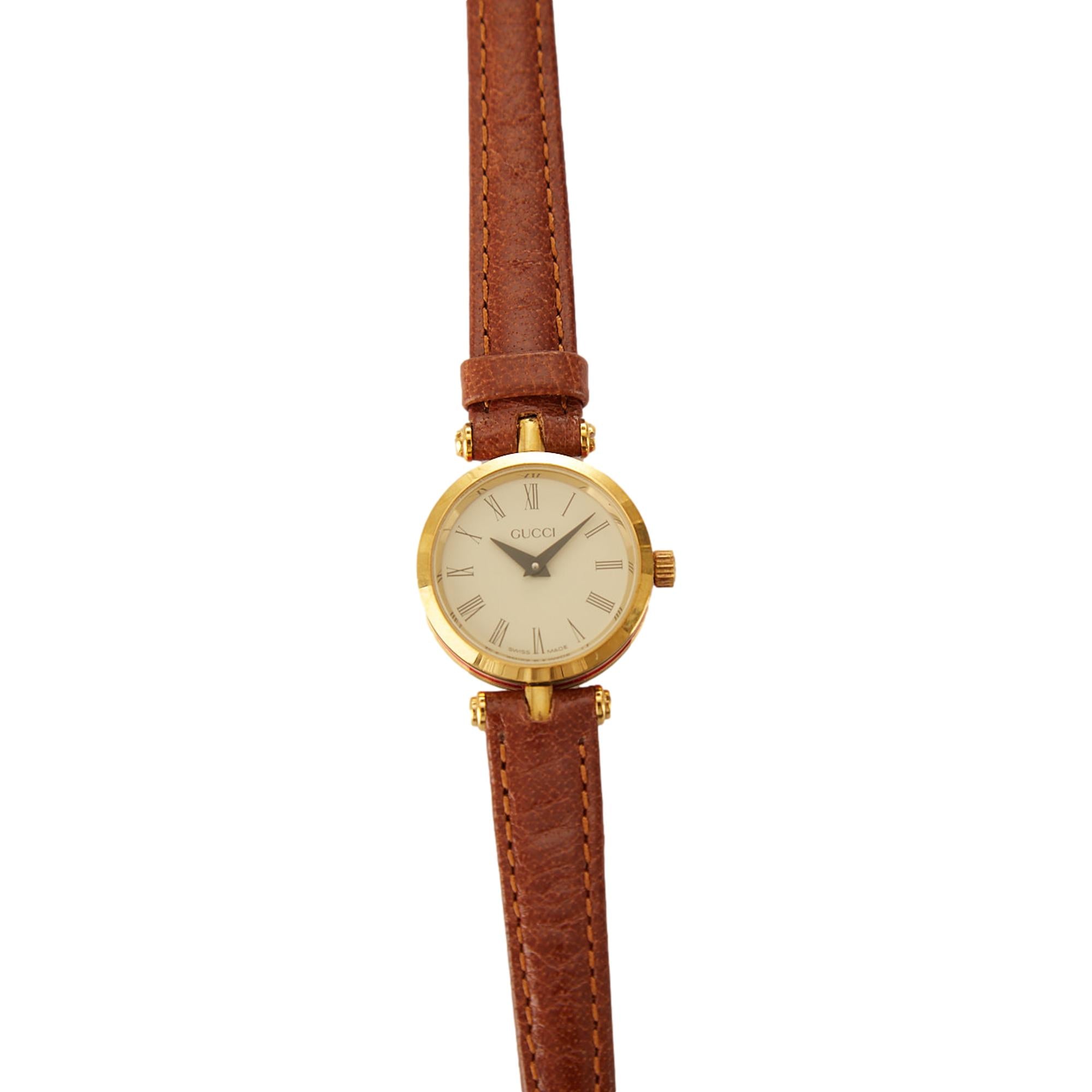 Gucci Brown Leather Watch
