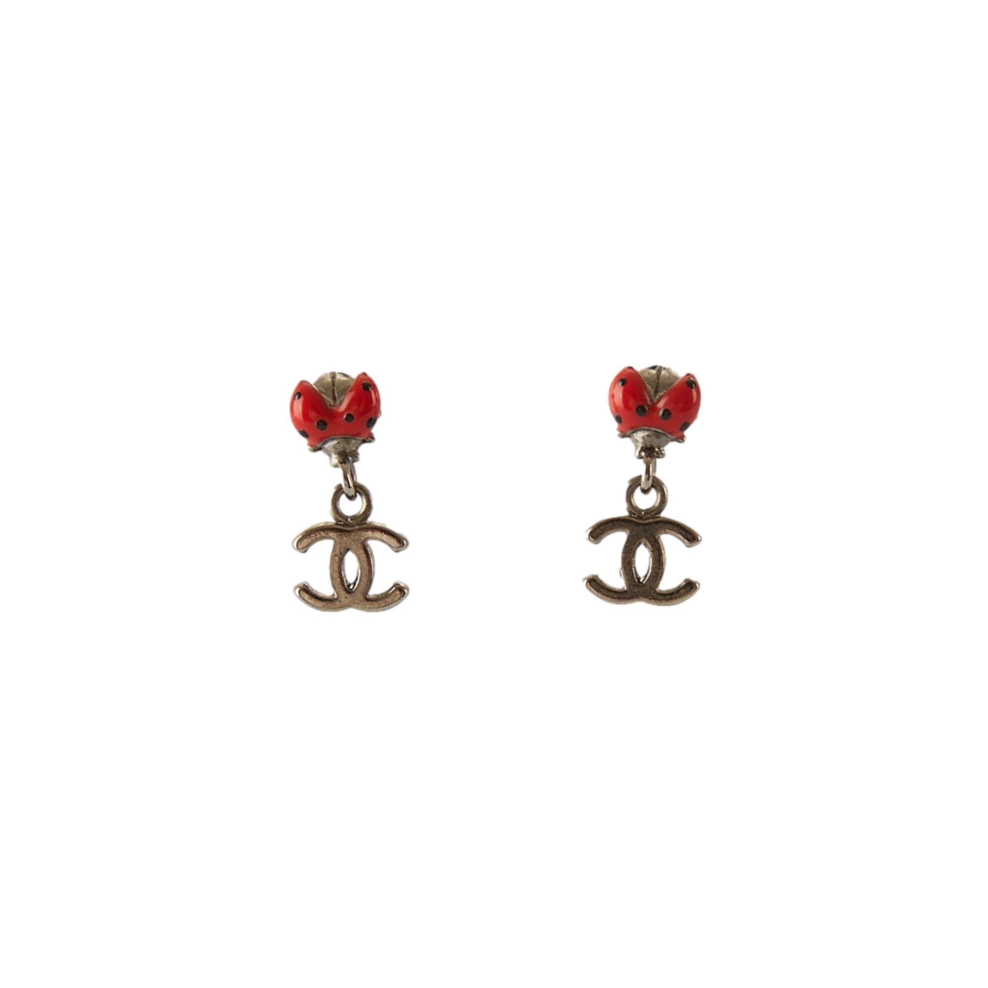 Chanel Lady Bug Logo Earrings – Treasures of NYC