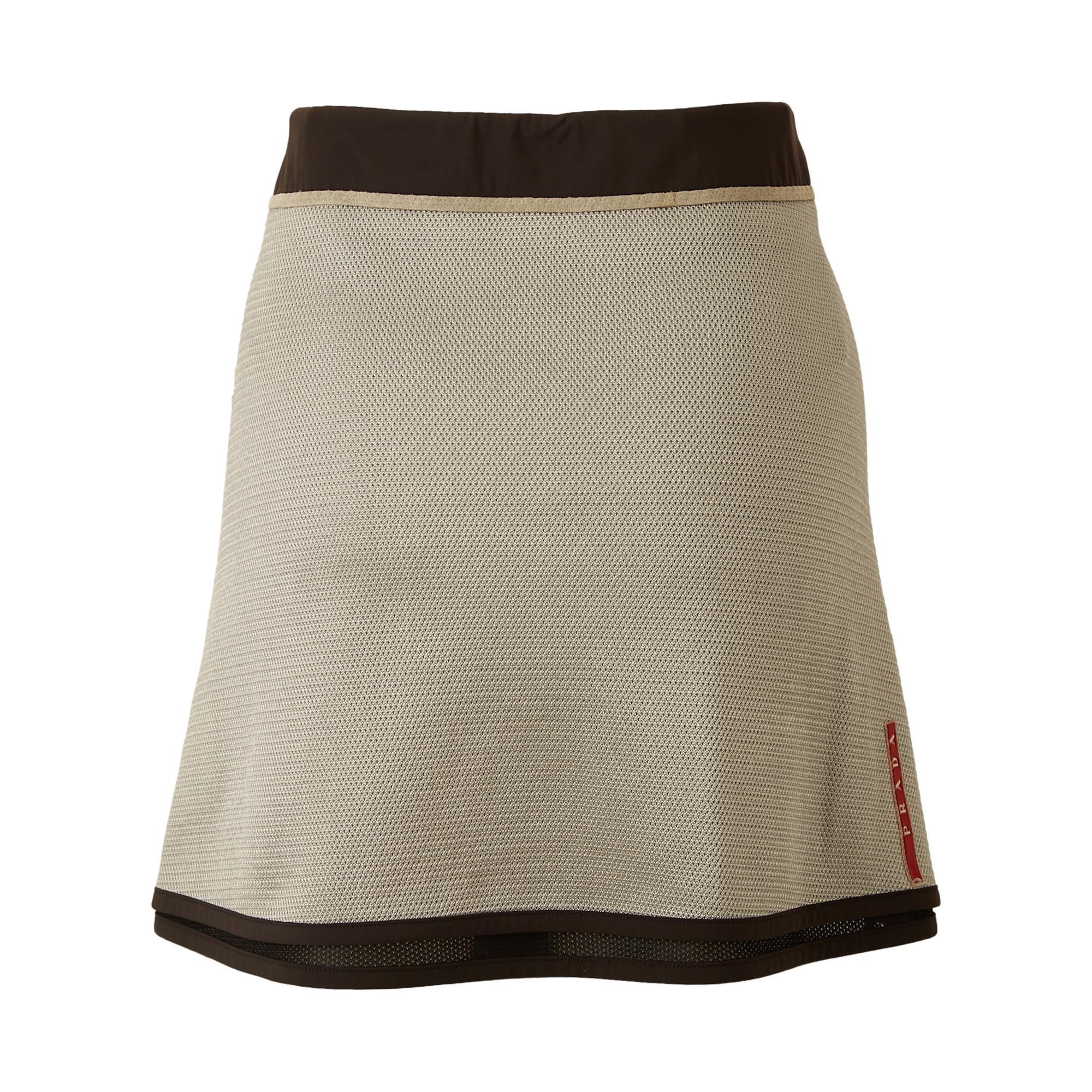 Prada Sport Grey Mesh Skirt