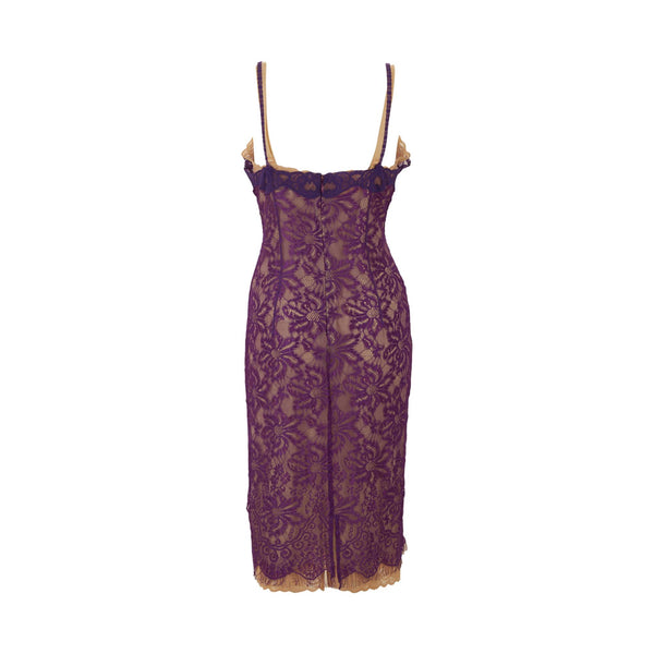 Dolce & Gabbana Purple Lace Dress – Treasures of NYC