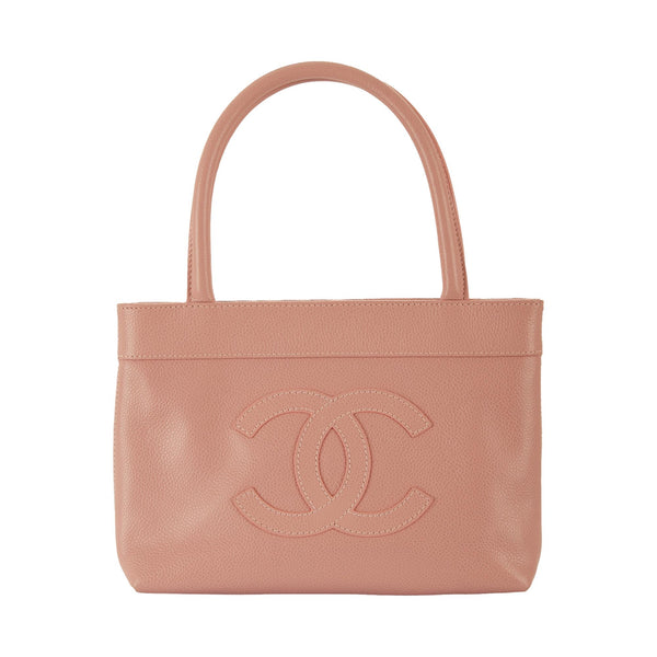 Pink Quilted Caviar Medallion Tote