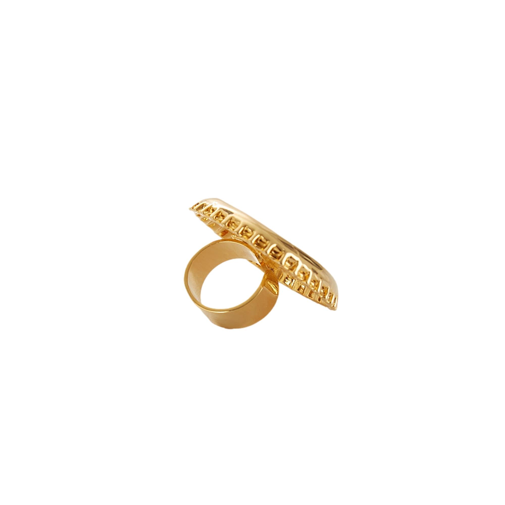 Dior Gold Logo Bottle Cap Ring