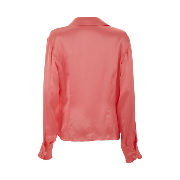 Escada Pink Ruched Button Up