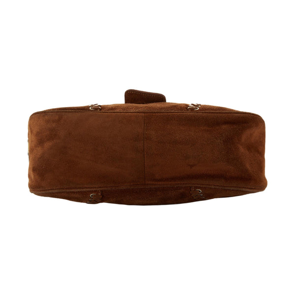 Prada Brown Suede Shoulder Bag